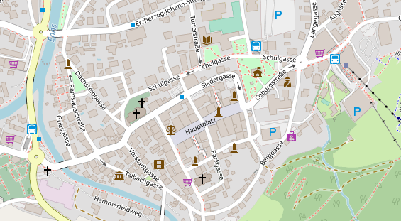 Restaurant auf Karte