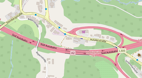 Restaurant auf Karte