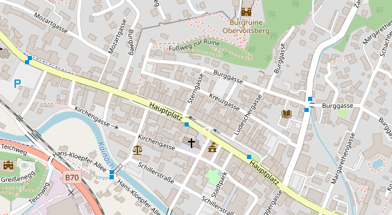 Restaurant auf Karte