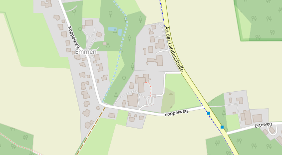 Restaurant auf Karte