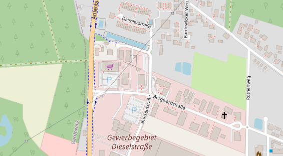 Restaurant auf Karte