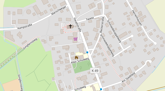 Restaurant auf Karte