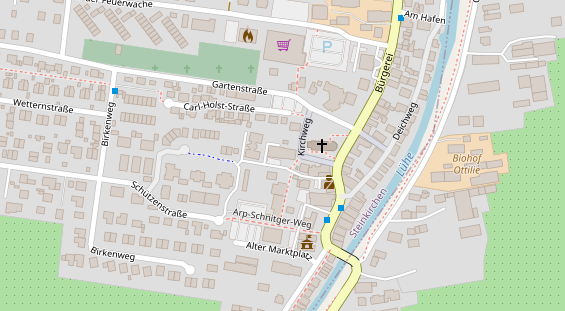 Restaurant auf Karte