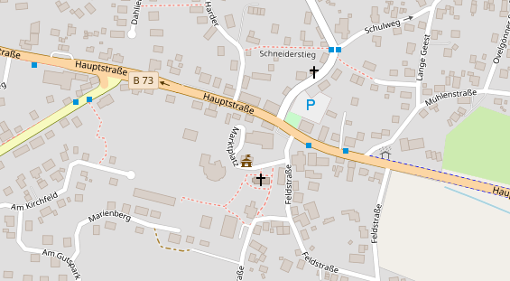 Restaurant auf Karte