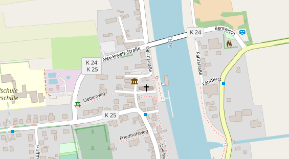 Restaurant auf Karte