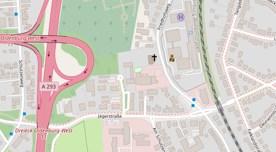 Restaurant auf Karte