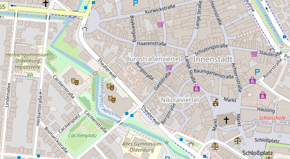 Restaurant auf Karte