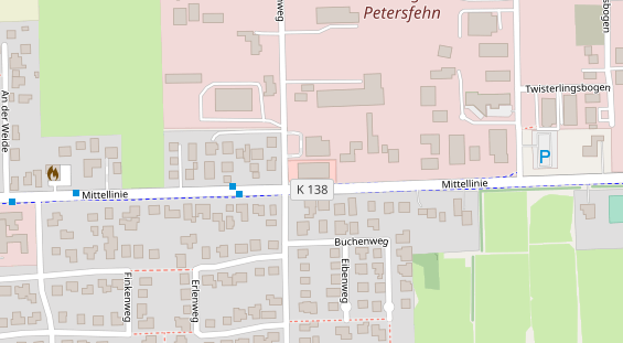 Restaurant auf Karte