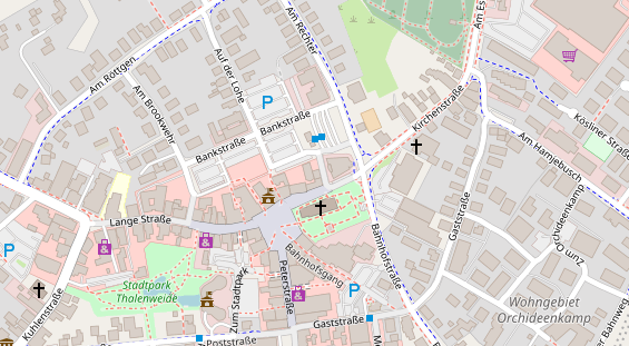 Restaurant auf Karte