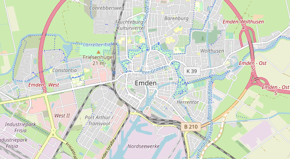 Restaurant auf Karte
