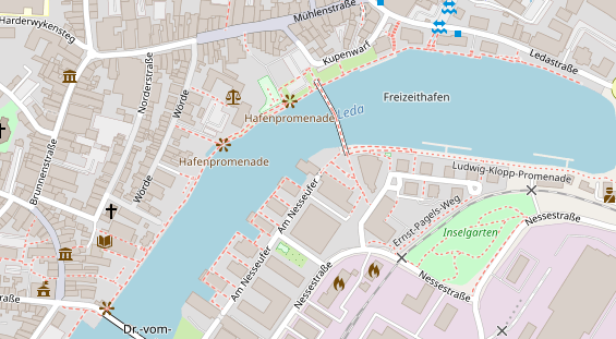 Restaurant auf Karte