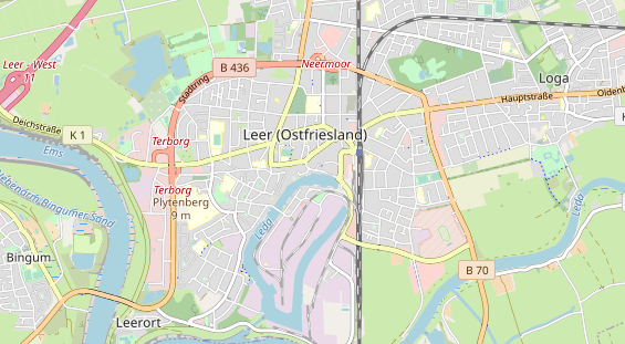 Restaurant auf Karte