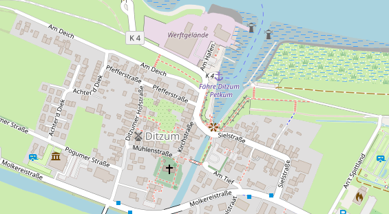 Restaurant auf Karte