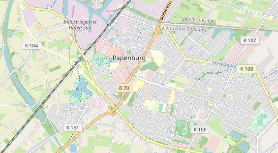 Restaurant auf Karte