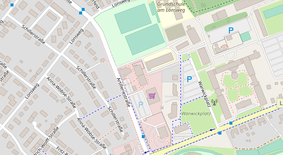 Restaurant auf Karte