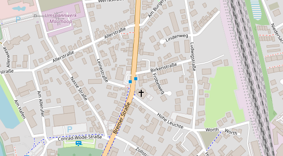 Restaurant auf Karte