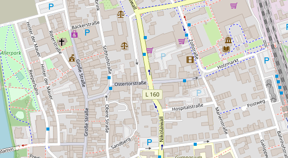 Restaurant auf Karte