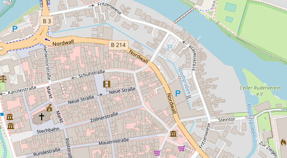 Restaurant auf Karte