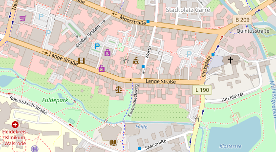 Restaurant auf Karte