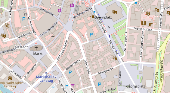 Restaurant auf Karte