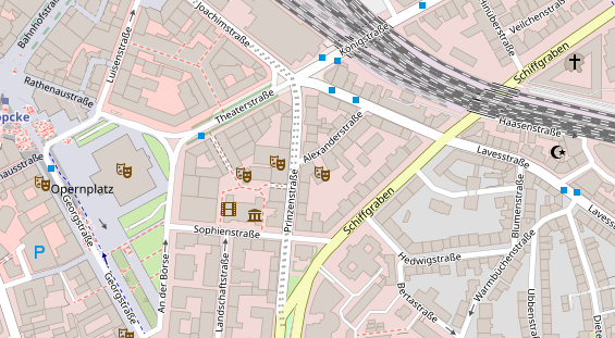 Restaurant auf Karte