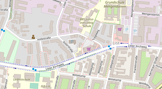 Restaurant auf Karte