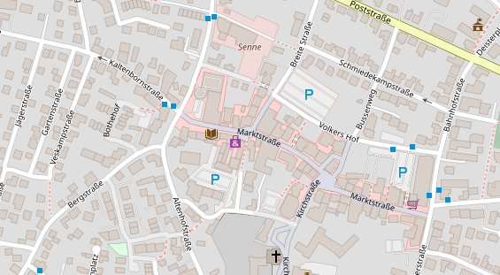 Restaurant auf Karte