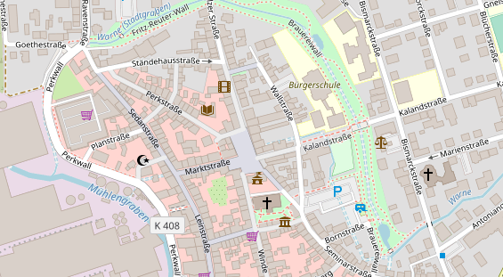 Restaurant auf Karte