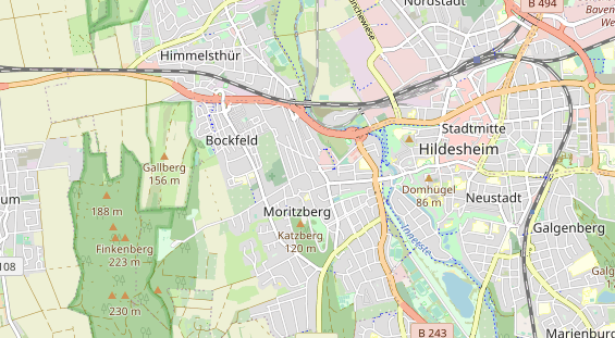 Restaurant auf Karte