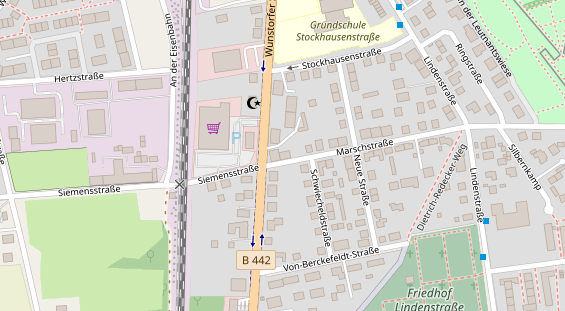 Restaurant auf Karte