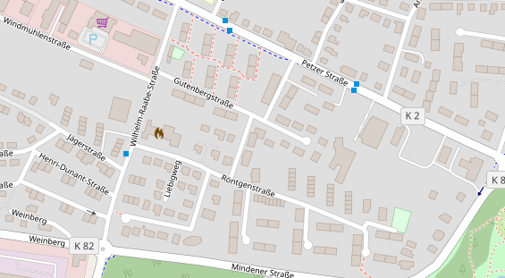 Restaurant auf Karte