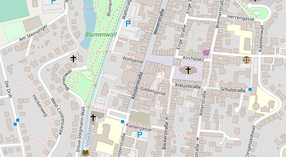 Restaurant auf Karte