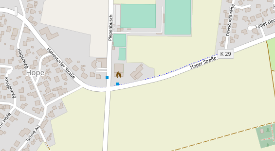 Restaurant auf Karte