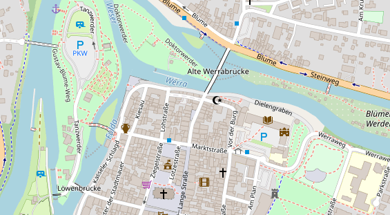 Restaurant auf Karte