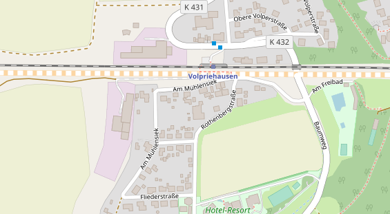 Restaurant auf Karte