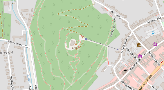 Restaurant auf Karte