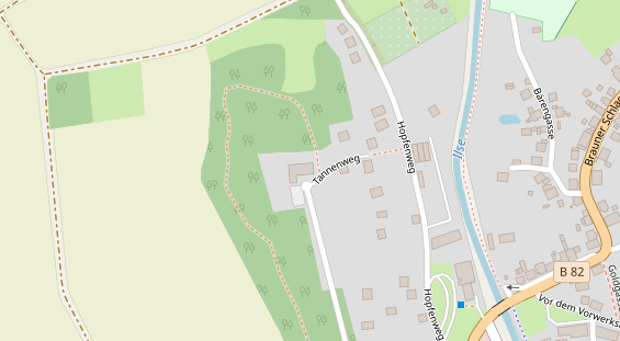 Restaurant auf Karte