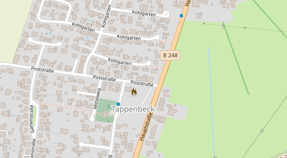 Restaurant auf Karte