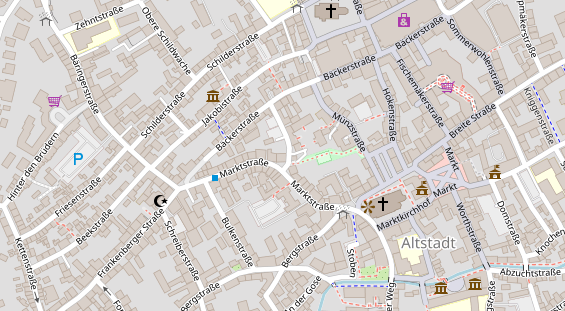 Restaurant auf Karte