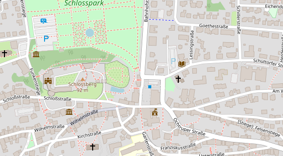 Restaurant auf Karte