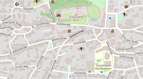 Restaurant auf Karte