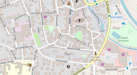 Restaurant auf Karte