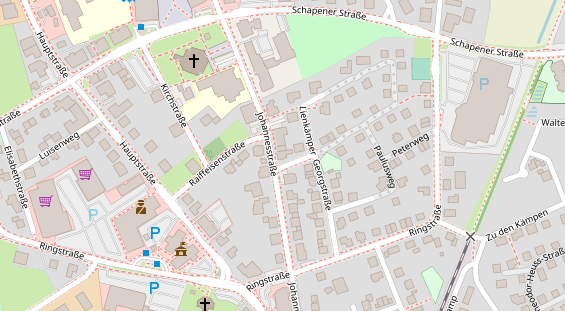 Restaurant auf Karte