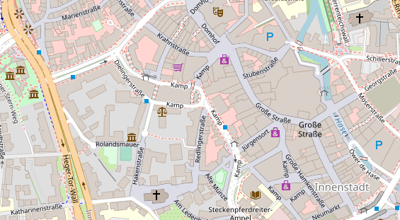 Restaurant auf Karte