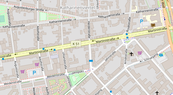 Restaurant auf Karte