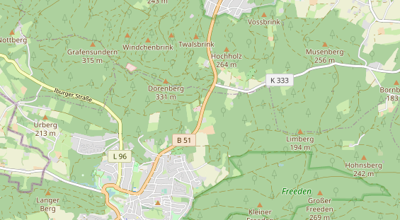 Restaurant auf Karte