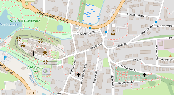 Restaurant auf Karte