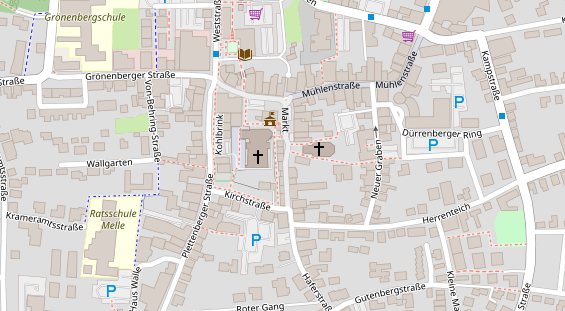 Restaurant auf Karte