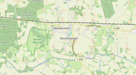 Restaurant auf Karte