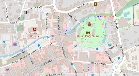 Restaurant auf Karte